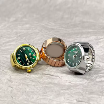 Finger Watch Ring Creative Movement Fashion Accessories Vintage Alloy Shell Quartz Watch