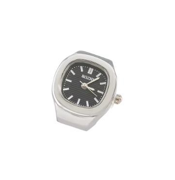 mini quartz adjustable time watch ring
