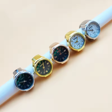 Finger Watch Ring Creative Movement Fashion Accessories Vintage Alloy Shell Quartz Watch