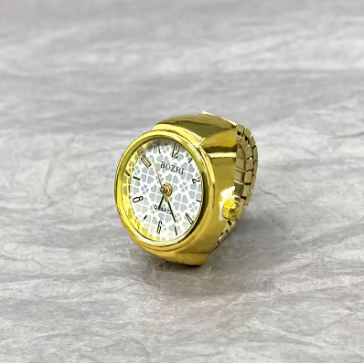 Finger Watch Ring Creative Movement Fashion Accessories Vintage Alloy Shell Quartz Watch