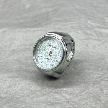 Finger Watch Ring Creative Movement Fashion Accessories Vintage Alloy Shell Quartz Watch