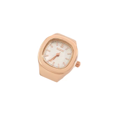 mini quartz adjustable time watch ring