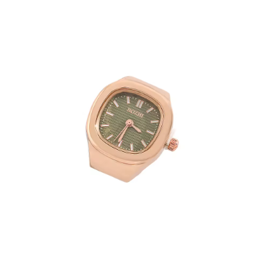 mini quartz adjustable time watch ring