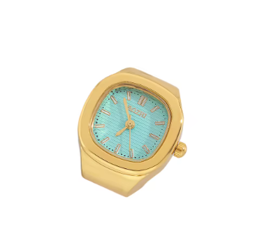 mini quartz adjustable time watch ring