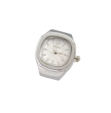 mini quartz adjustable time watch ring