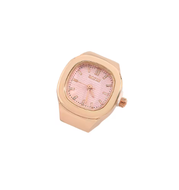 mini quartz adjustable time watch ring