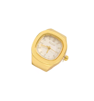 mini quartz adjustable time watch ring