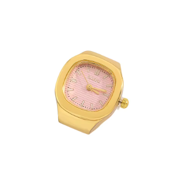 mini quartz adjustable time watch ring